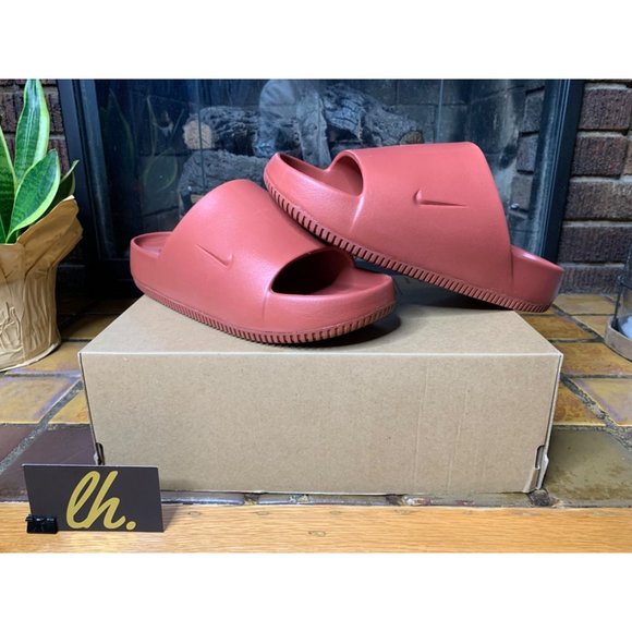 Women’s 10 Nike Calm Slides “Rugged Orange” Slide Sandals DX4816-800 - Picture 6 of 7